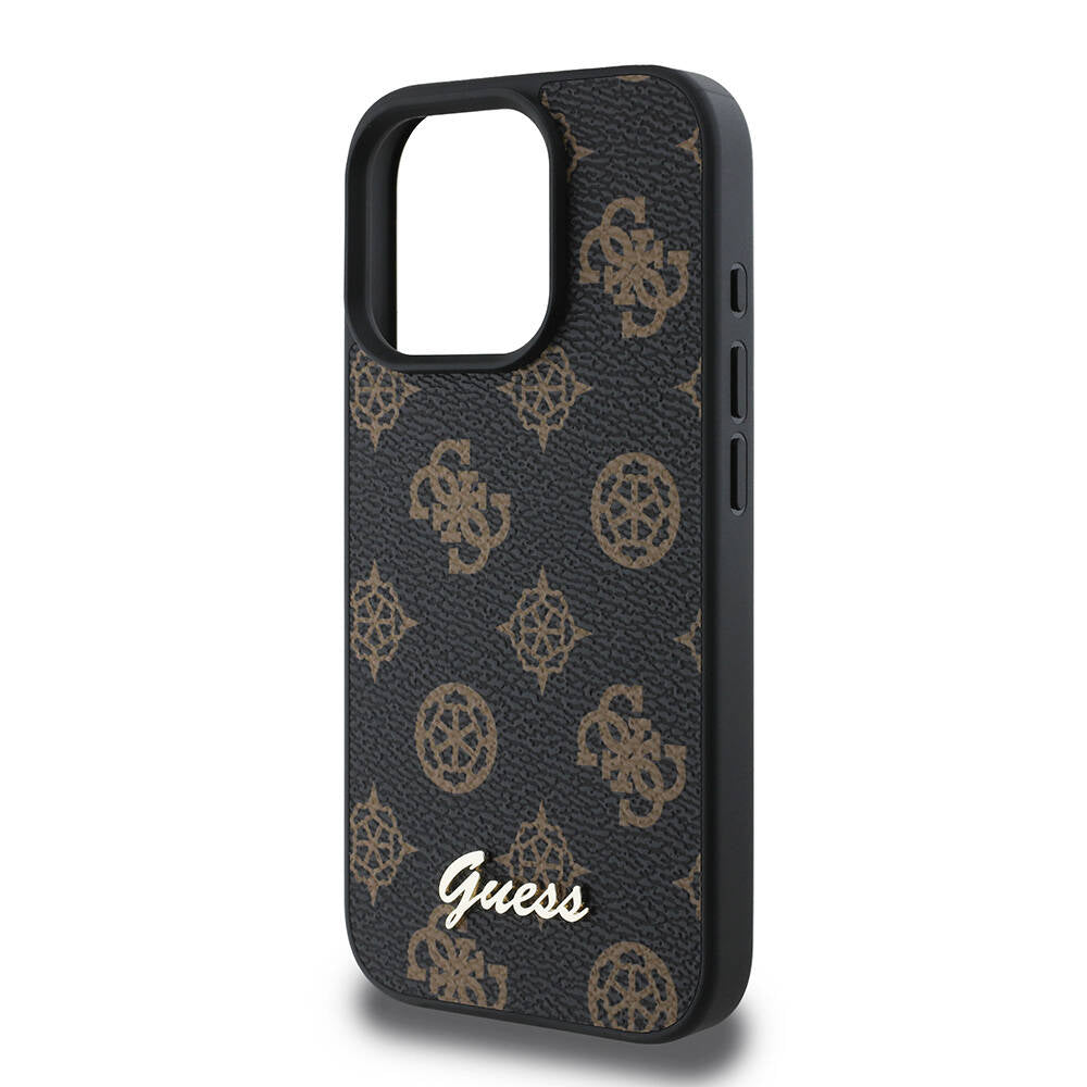Guess iPhone 16 Pro Orjinal Lisanslı M-safe Şarj Özellikli Yazı Logolu Peony Kılıf