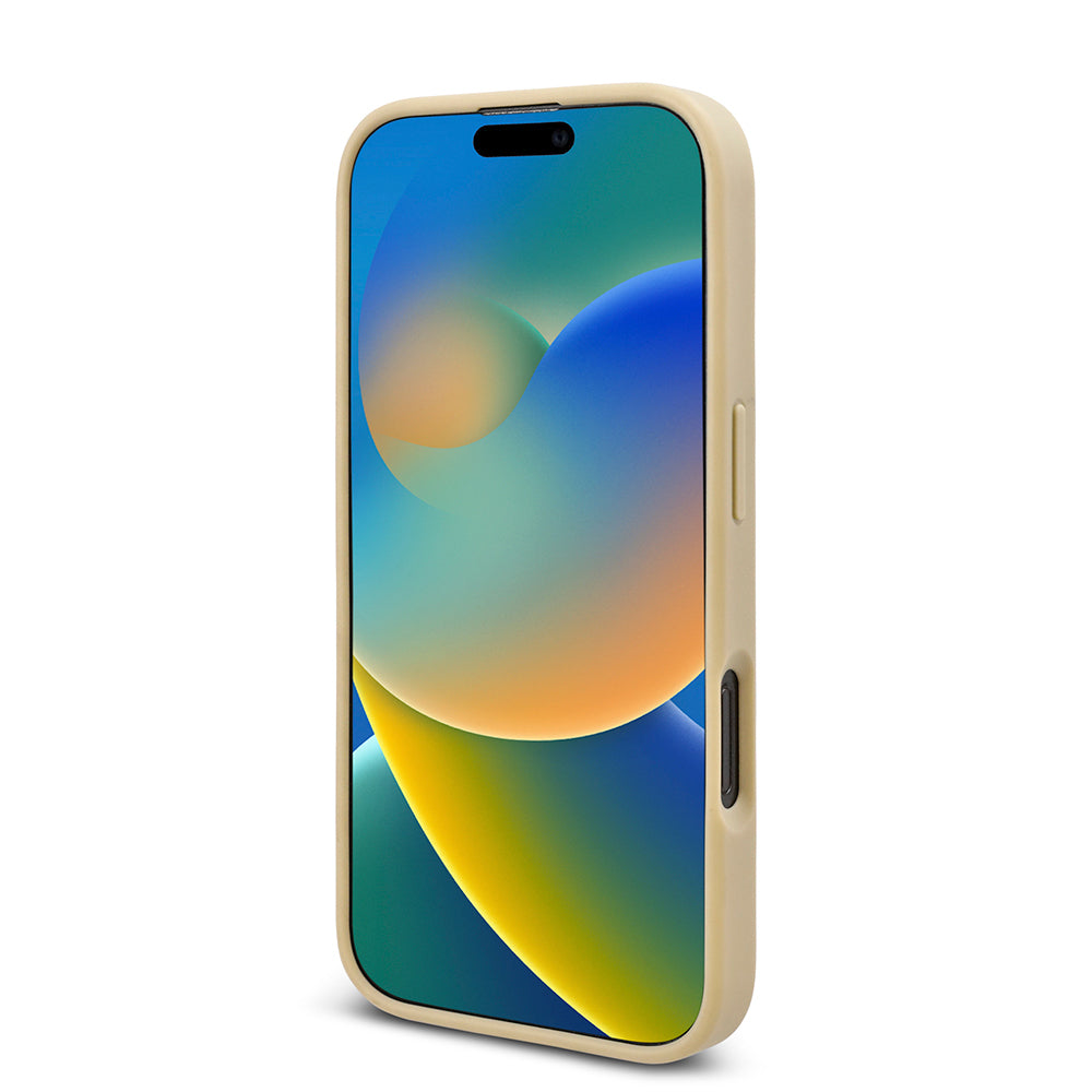 Guess iPhone 16 Pro Orjinal Lisanslı Taşlı Arka Yüzey Üçgen Logolu Telefon Kılıfı-13