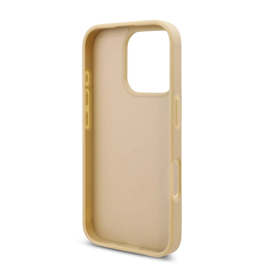 Guess iPhone 16 Pro Orjinal Lisanslı Taşlı Arka Yüzey Üçgen Logolu Telefon Kılıfı-15