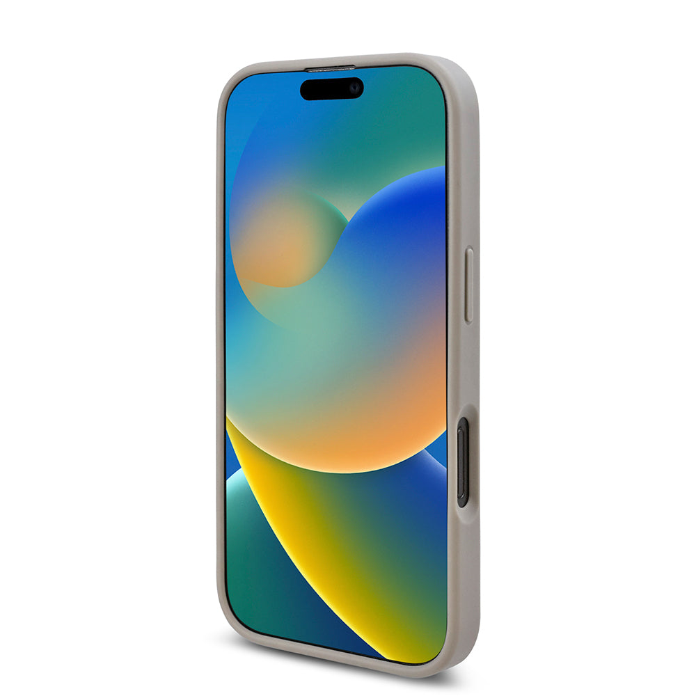 Guess iPhone 16 Pro Orjinal Lisanslı Taşlı Arka Yüzey Üçgen Logolu Telefon Kılıfı-21