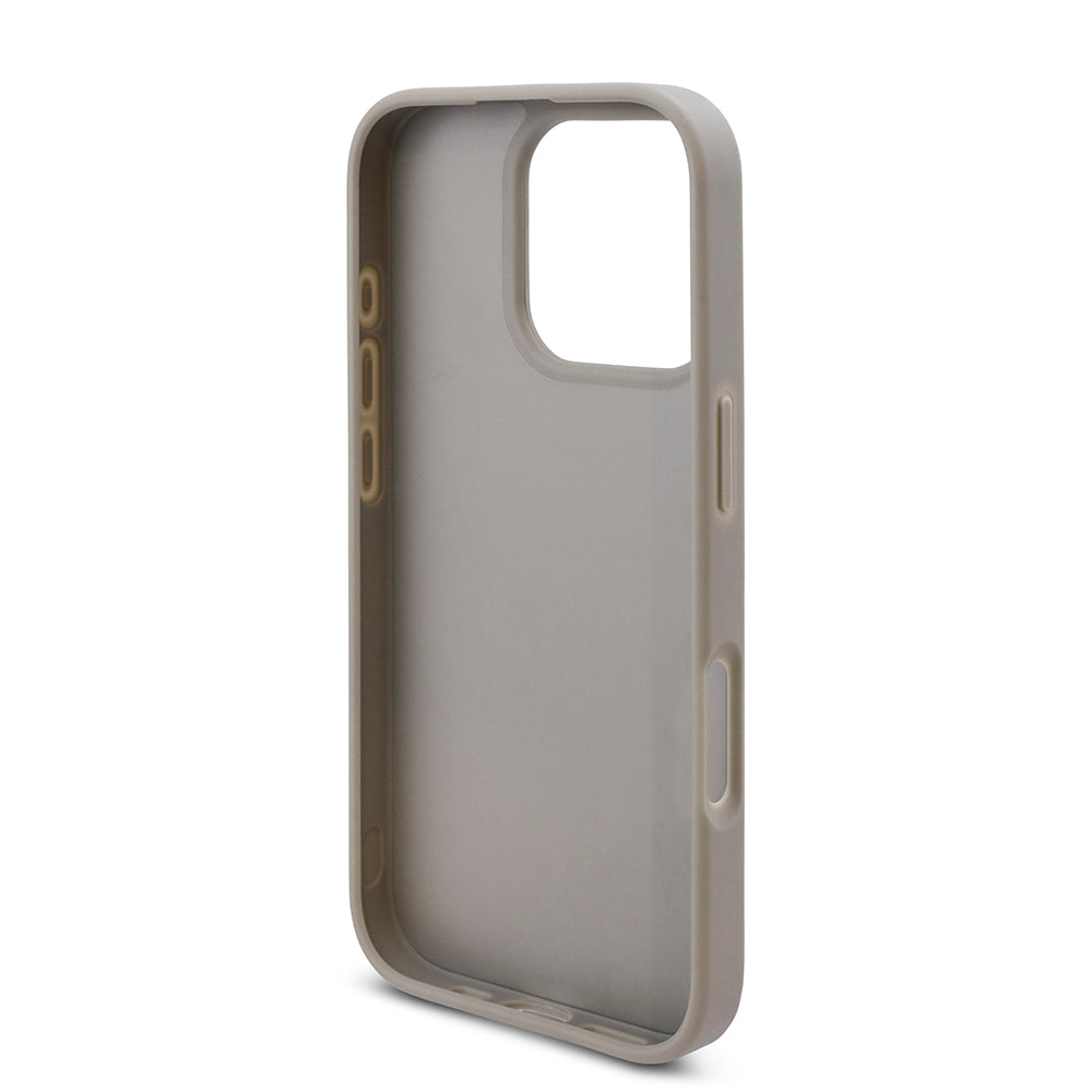 Guess iPhone 16 Pro Orjinal Lisanslı Taşlı Arka Yüzey Üçgen Logolu Telefon Kılıfı-23