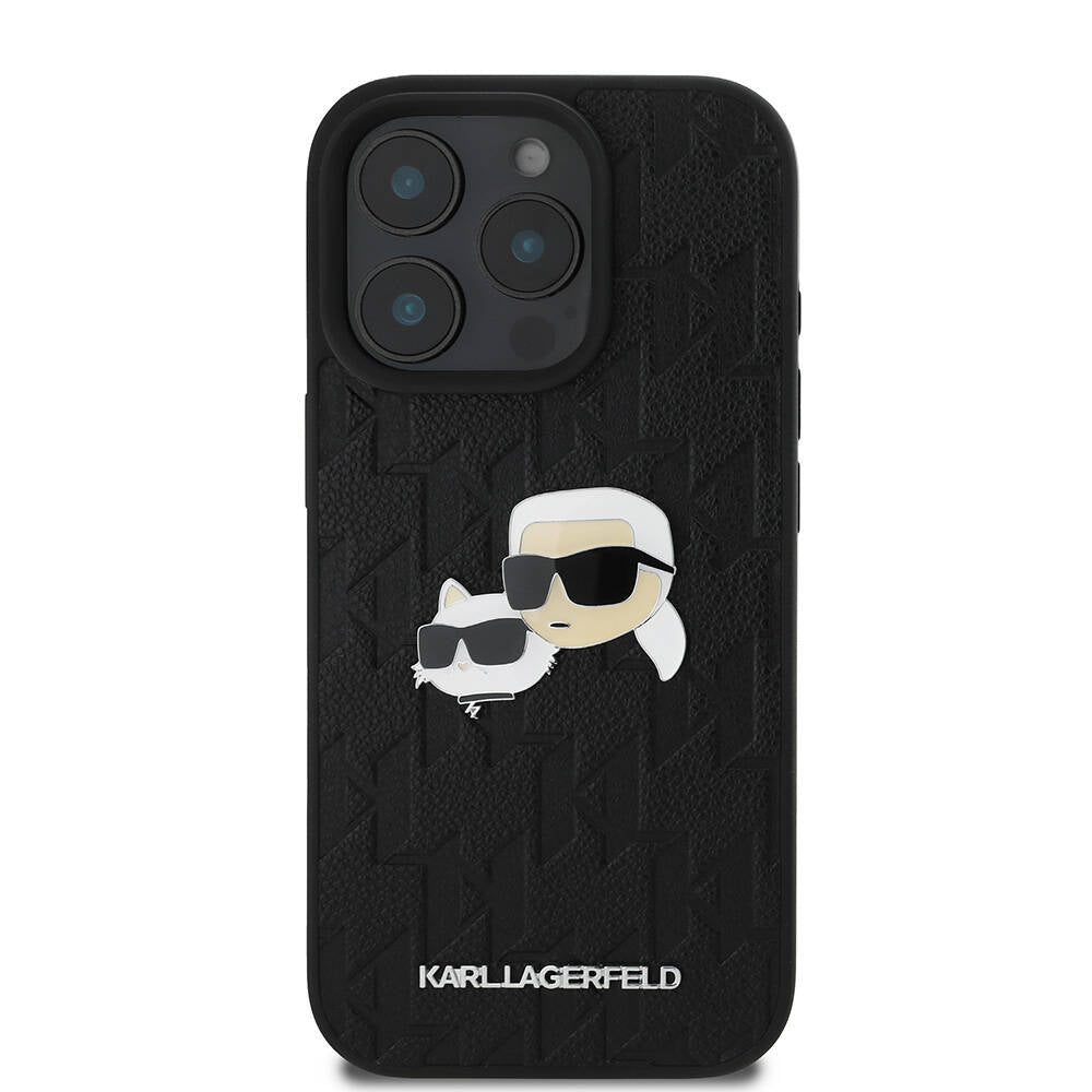 Karl Lagerfeld iPhone 16 Pro Orjinal Lisanslı K&C Heads Monogram Pin Telefon Kılıfı - 3