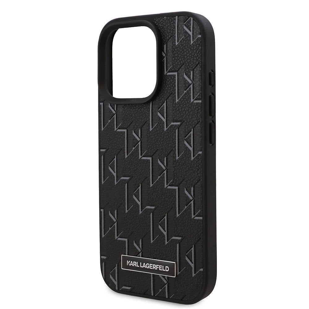 Karl Lagerfeld iPhone 16 Pro Orjinal Lisanslı Magsafe Şarj Özellikli KL Yazılı Hot Stamp Telefon Kılıfı - 6