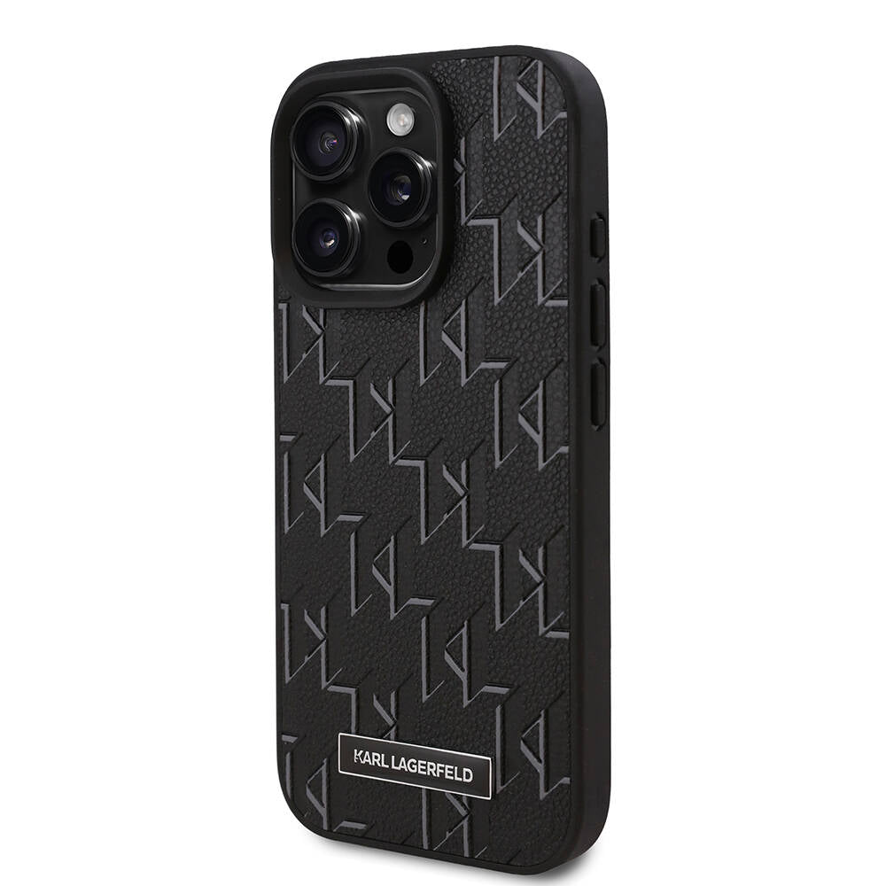 Karl Lagerfeld iPhone 16 Pro Orjinal Lisanslı Magsafe Şarj Özellikli KL Yazılı Hot Stamp Telefon Kılıfı - 2