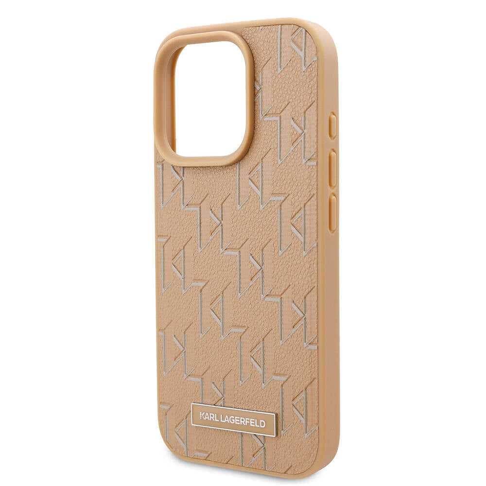 Karl Lagerfeld iPhone 16 Pro Orjinal Lisanslı Magsafe Şarj Özellikli KL Yazılı Hot Stamp Telefon Kılıfı - 13