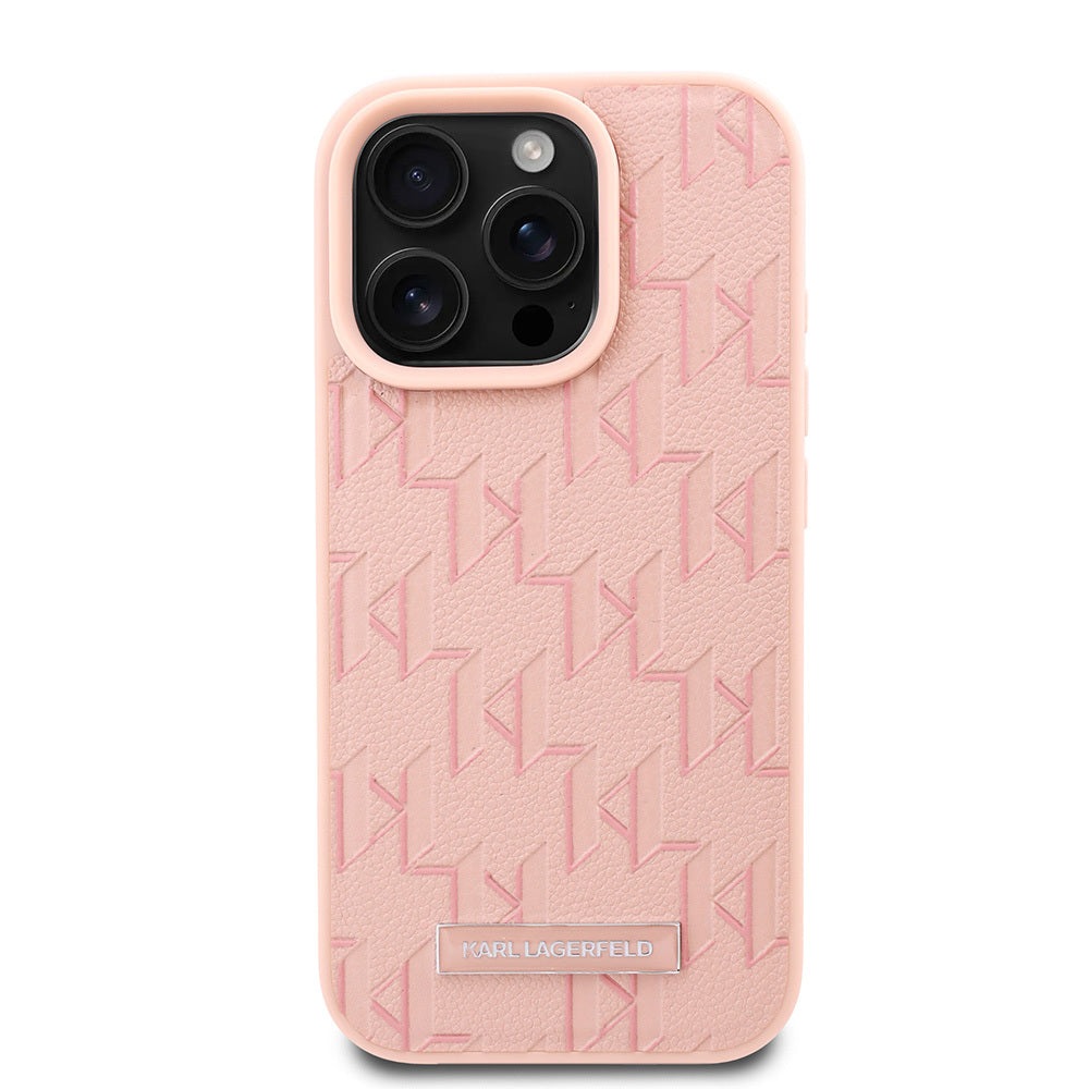 Karl Lagerfeld iPhone 16 Pro Orjinal Lisanslı Magsafe Şarj Özellikli KL Yazılı Hot Stamp Telefon Kılıfı - 17
