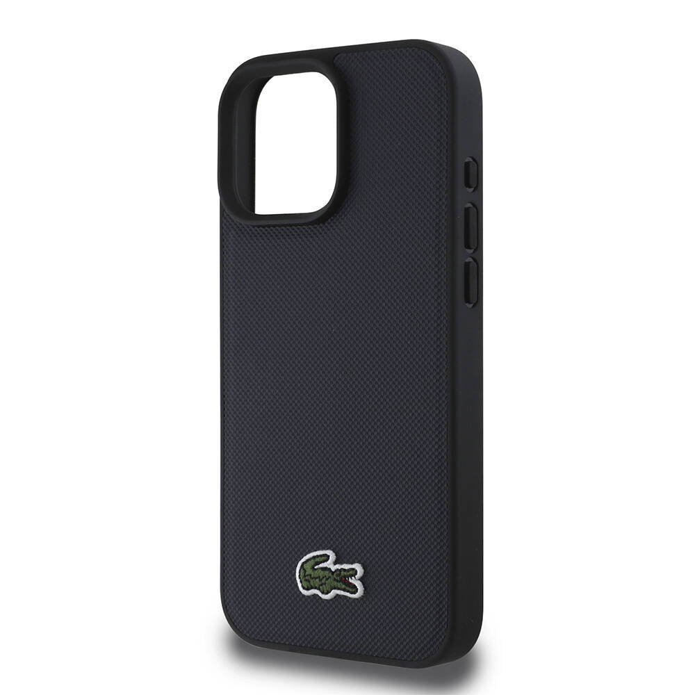 Lacoste iPhone 16 Pro Orjinal Lisanslı PU Pike Desenli Arka Yüzey İkonik Timsah Dokuma Logolu Telefon Kılıfı - 20