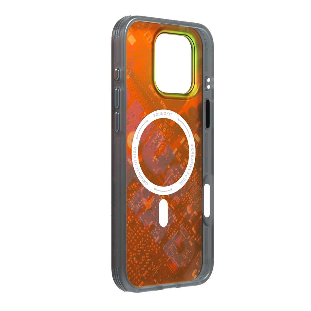 Youngkit Future Serisi iPhone 16 Pro Magsafe Şarj Özellikli Airbagli Çift Katmanlı Telefon Kılıfı-13