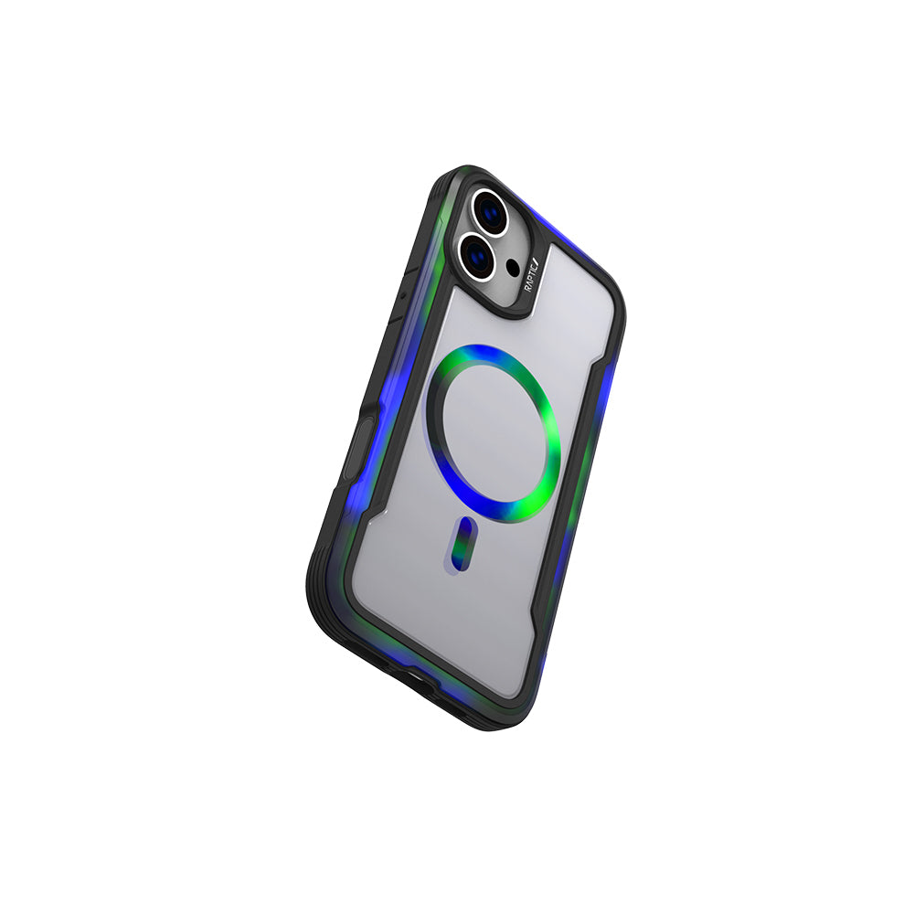 Raptic Shield 2.0 Serisi iPhone 16 Pro M-safe Şarj Özellikli Airbagli Şeffaf Arka Yüzey Kılıf