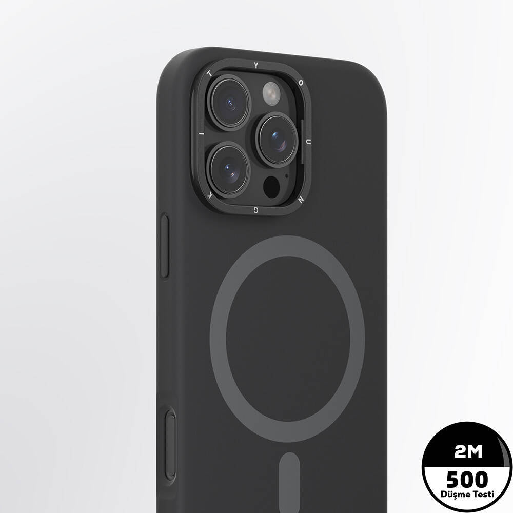 Youngkit Bitty Cream iPhone 16 Pro Magsafe Şarj Özellikli Kamera Standlı Telefon Kılıfı-3