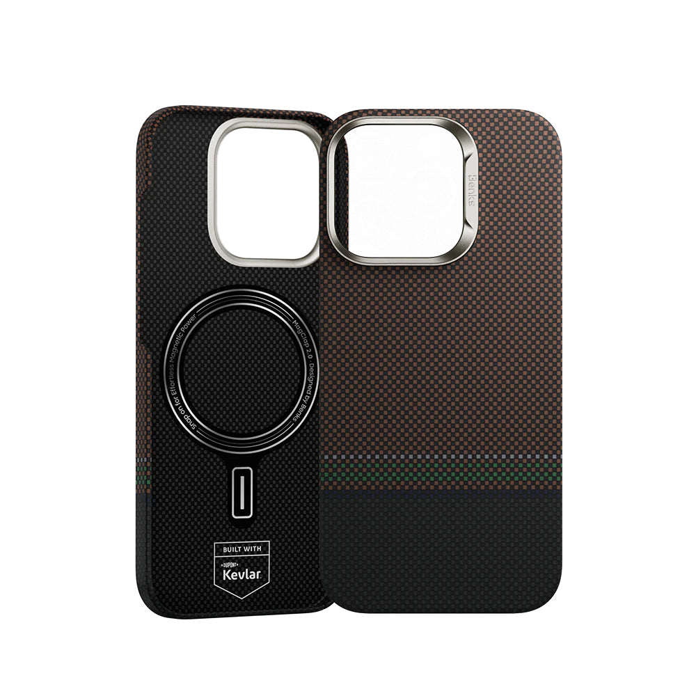 Benks Prestige ArmorAir iPhone 16 Pro M-safe Şarj Özellikli Karbon Fiber Tasarımlı Kevlar Kılıf