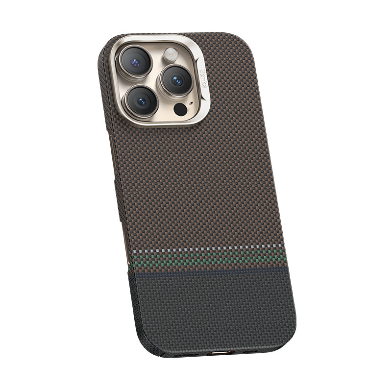 Benks Prestige ArmorAir iPhone 16 Pro M-safe Şarj Özellikli Karbon Fiber Tasarımlı Kevlar Kılıf