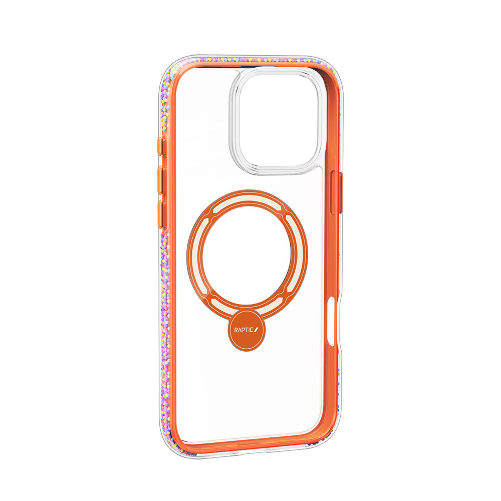 iPhone 16 Pro Kılıf M-safe Şarj Özellikli Raptic AirJoy Serisi Boncuk Tasarımlı 360 Derece Dönebilen Standlı Kılıf
