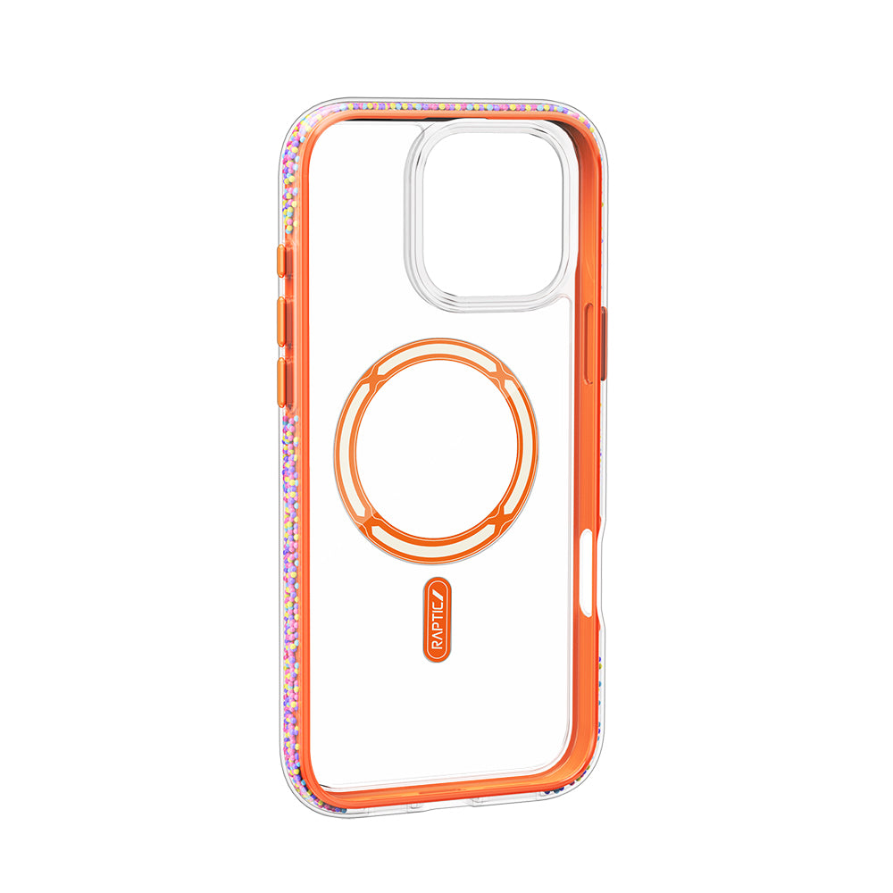 Raptic AirJoy Serisi iPhone 16 Pro M-safe Şarj Özellikli Boncuk Tasarımlı Şeffaf Kılıf