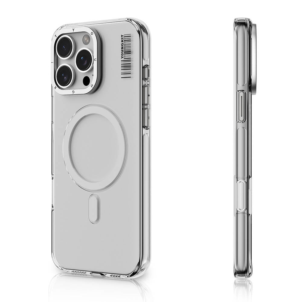 Youngkit Crystal Shield Serisi iPhone 16 Pro Kılıf Magsafe Şarj Özellikli Şeffaf Kapak - 8