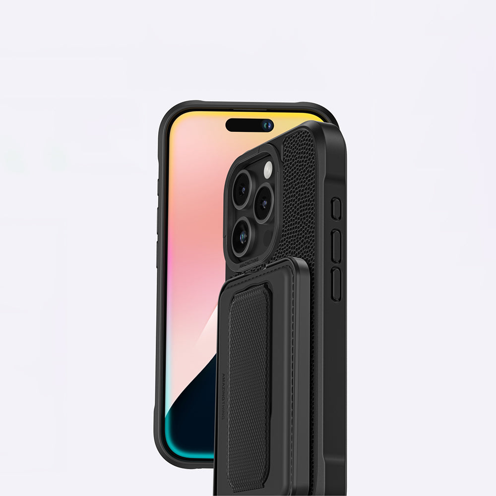 Amazingthing Glamour Luxe Serisi iPhone 16 Pro Magsafe Standlı Kartlıklı Set Telefon Kılıfı - 12