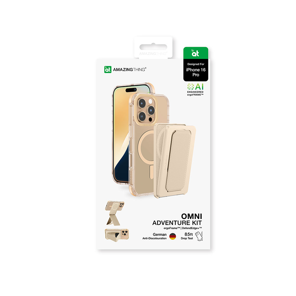 Amazingthing Omni Adventure Serisi iPhone 16 Pro Magsafe Şarj Özellikli Standlı Set Telefon Kılıfı - 29