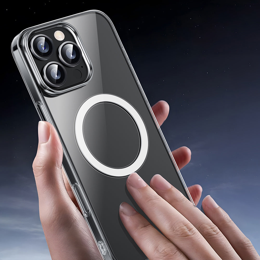 Wiwu YXK-207 Invisible Pro iPhone 16 Pro M-safe Şarj Özellikli Sert PC Kılıf