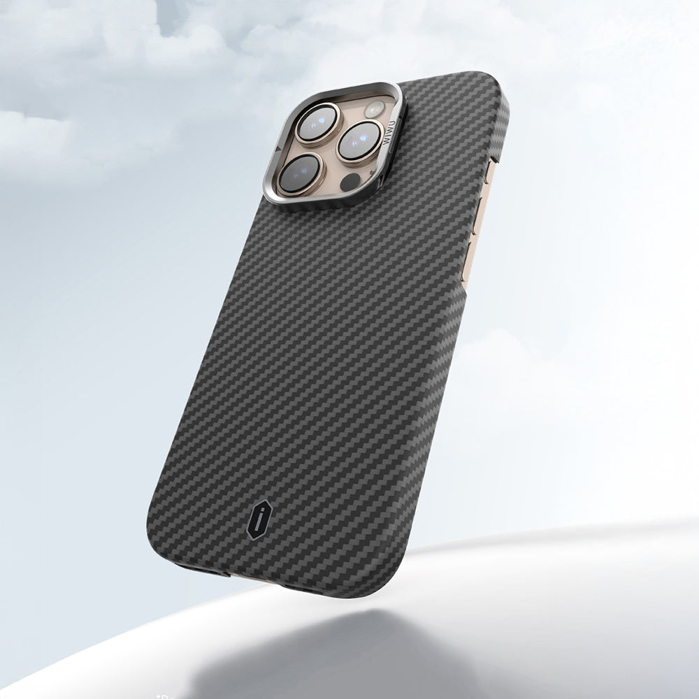 Wiwu DCC-206 iPhone 16 Pro Kamera Standlı Aramid Fiber Tasarım M-safe Kevlar Kılıf
