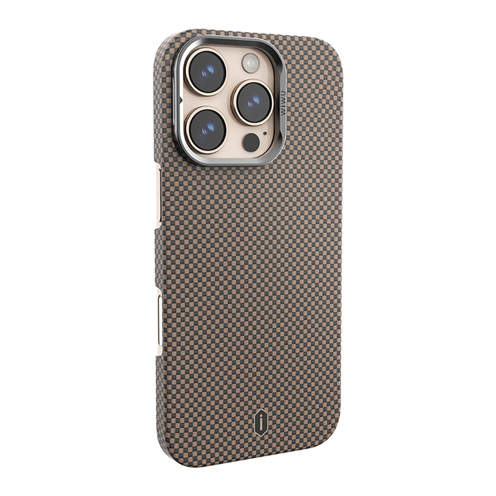 Wiwu DCC-208 iPhone 16 Pro M-safe Kamera Standlı Aramid Fiber Tasarım Kevlar Kılıf