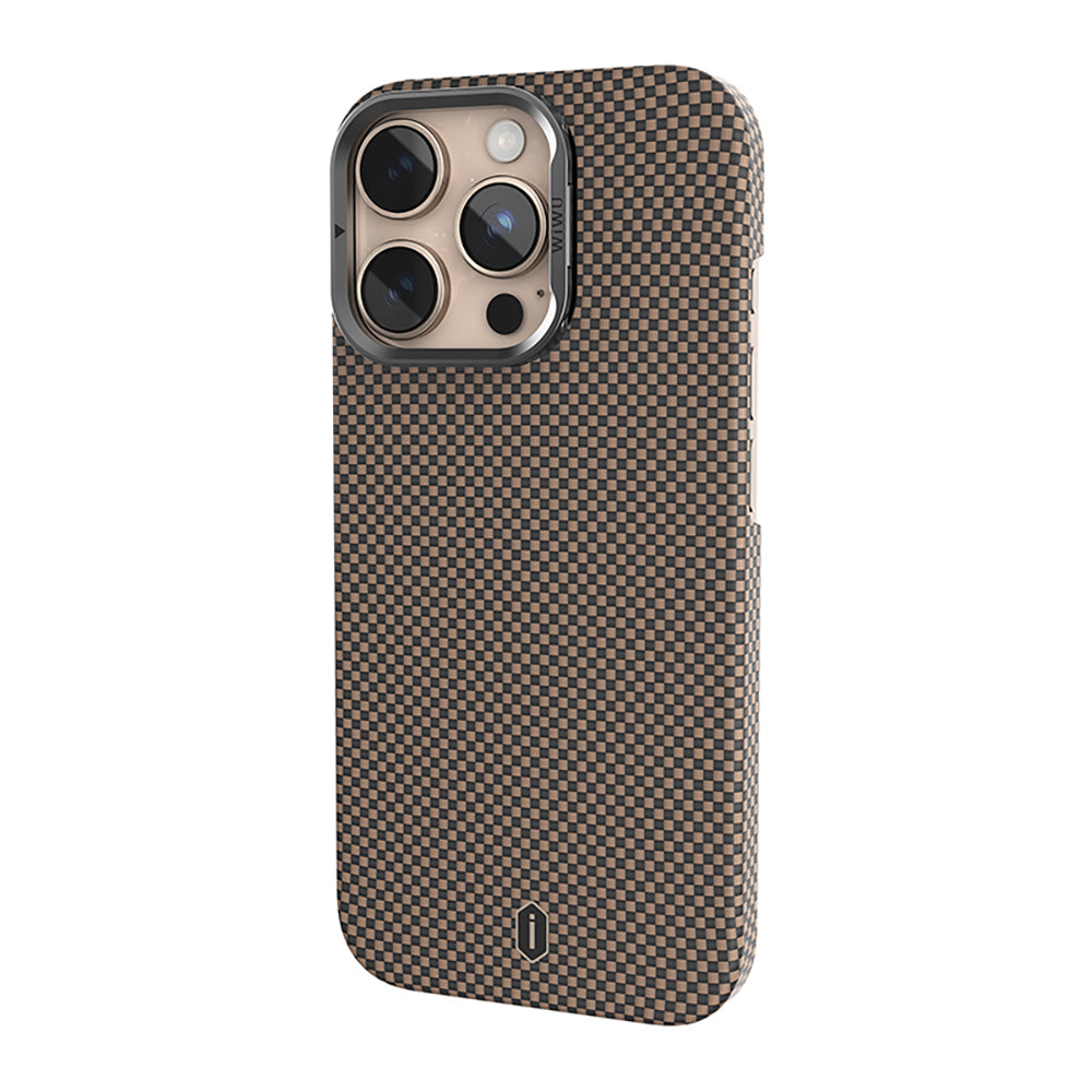 Wiwu DCC-208 iPhone 16 Pro M-safe Kamera Standlı Aramid Fiber Tasarım Kevlar Kılıf