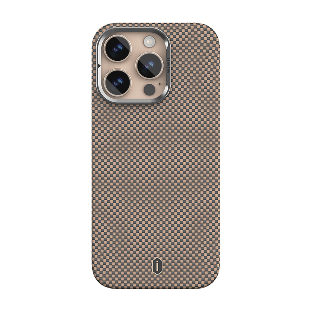 Wiwu DCC-208 iPhone 16 Pro M-safe Kamera Standlı Aramid Fiber Tasarım Kevlar Kılıf