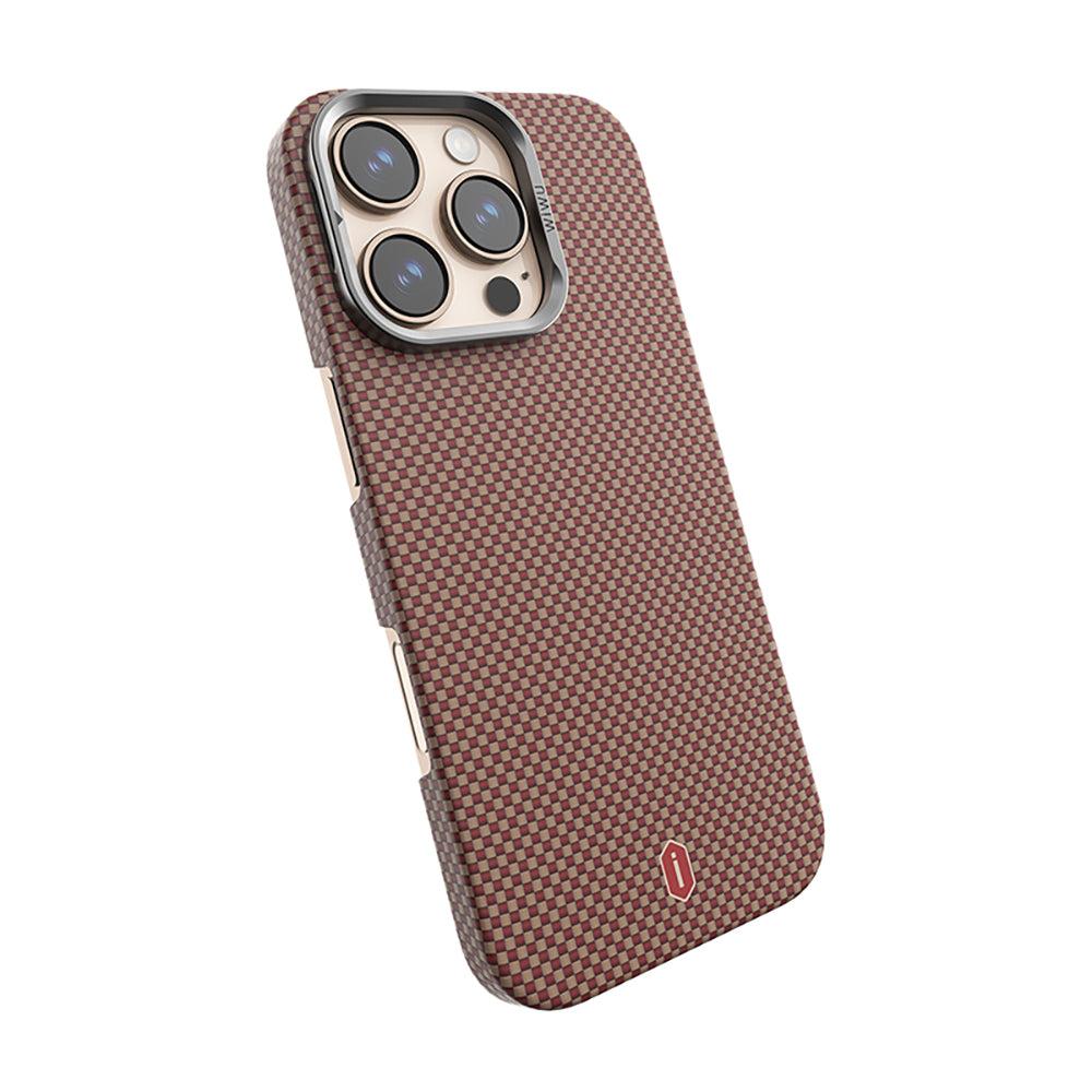 Wiwu DCC-208 iPhone 16 Pro M-safe Kamera Standlı Aramid Fiber Tasarım Kevlar Kılıf