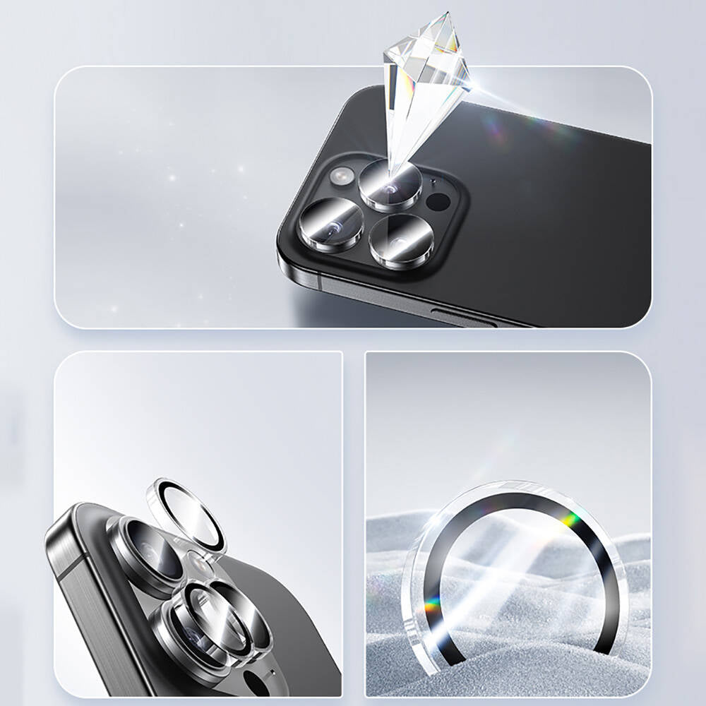 Benks AR Glass Warrior iPhone 16 Pro Max Transparan Premium Cam Kamera Lens Koruyucu