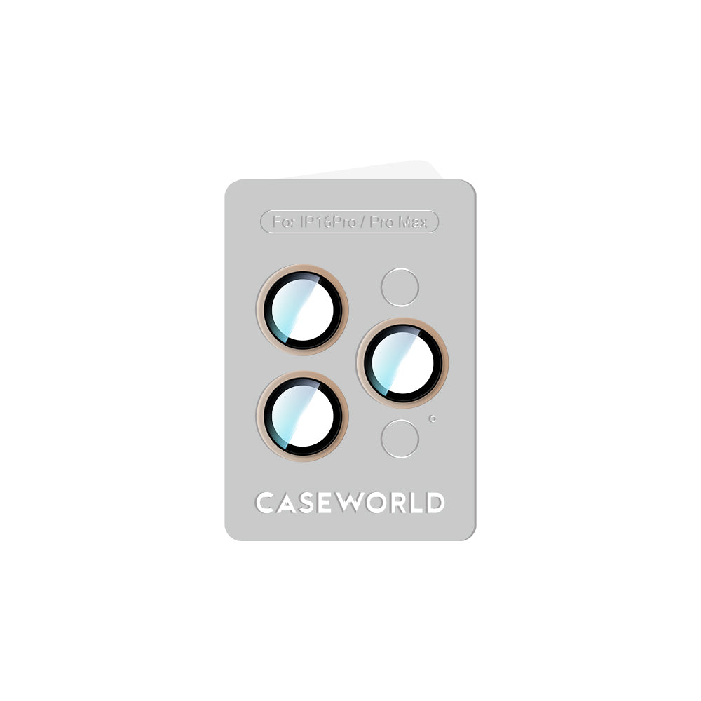 CaseWorld Alloy Two-Color Serisi iPhone 16 Pro Max Lens Koruyucu