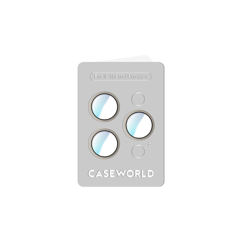 CaseWorld Alloy Two-Color Serisi iPhone 16 Pro Max Lens Koruyucu