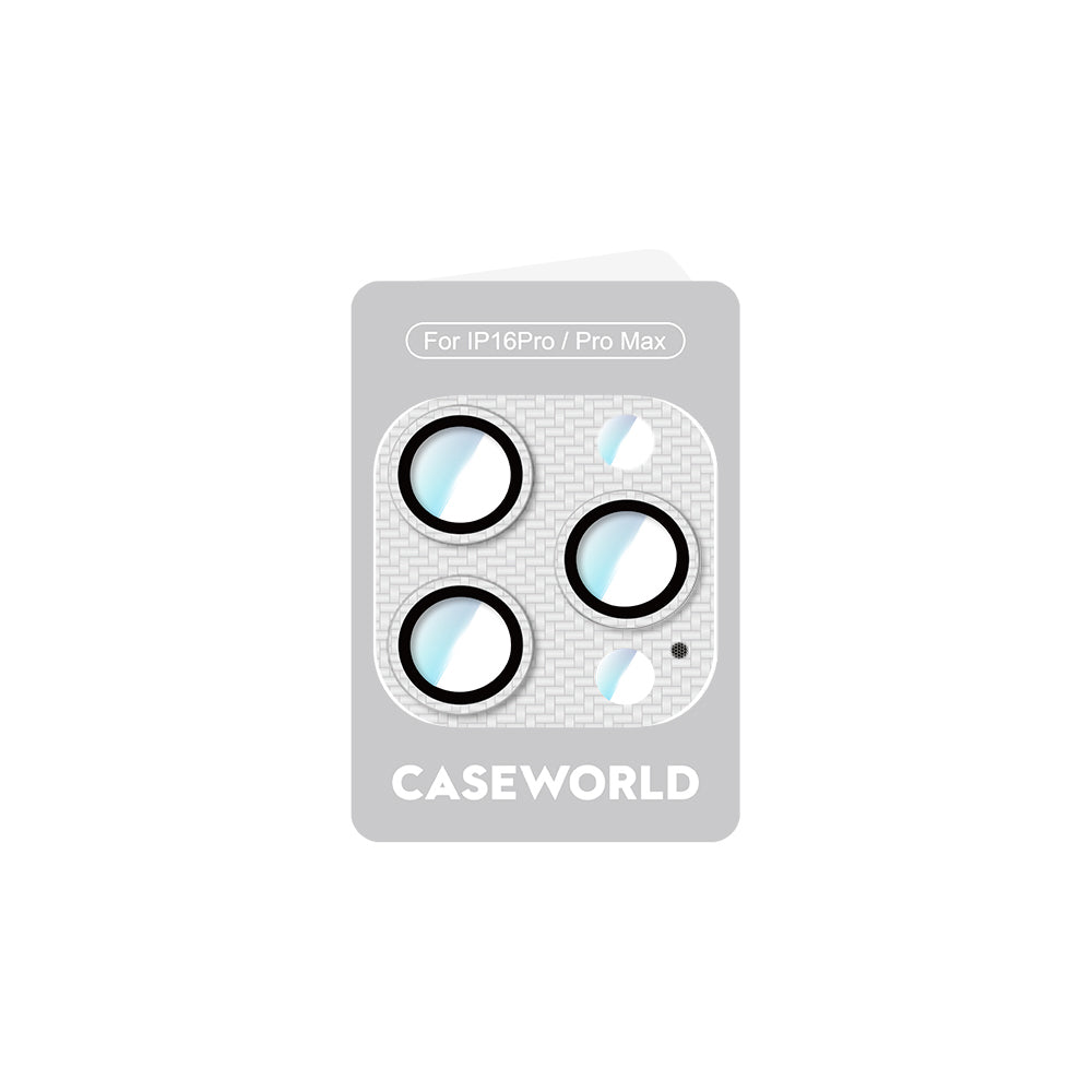 CaseWorld Karbon Fiber Serisi iPhone 16 Pro Max Anti Reflective Ultra Clear Full Kamera Lens Koruyucu