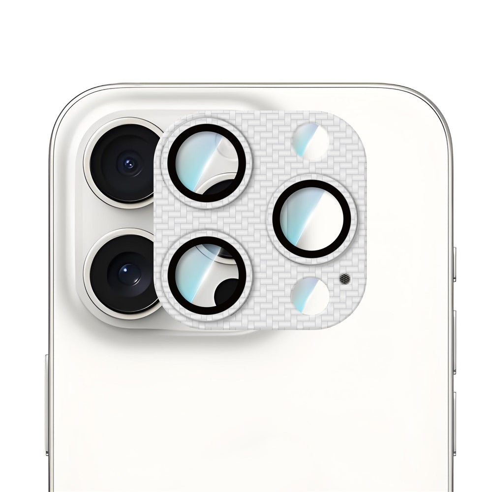 CaseWorld Karbon Fiber Serisi iPhone 16 Pro Max Anti Reflective Ultra Clear Full Kamera Lens Koruyucu