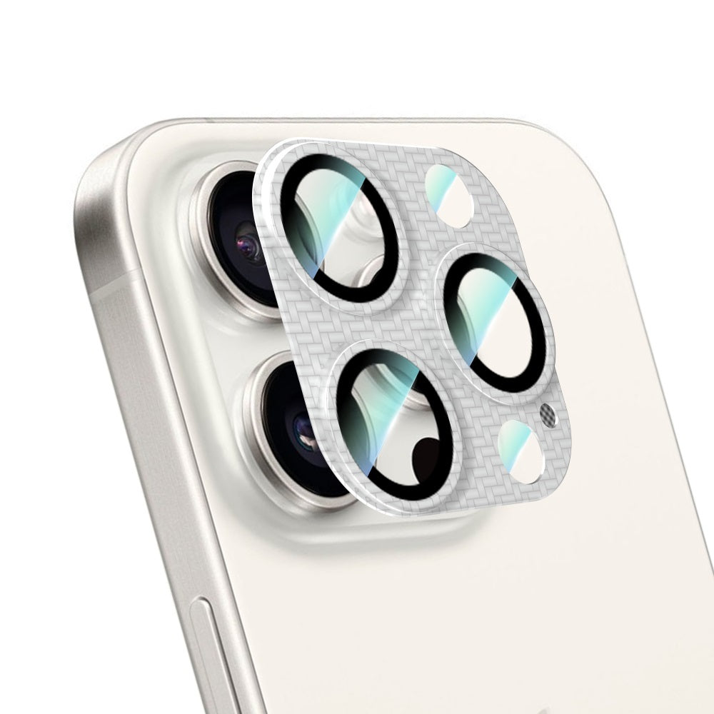 CaseWorld Karbon Fiber Serisi iPhone 16 Pro Max Anti Reflective Ultra Clear Full Kamera Lens Koruyucu