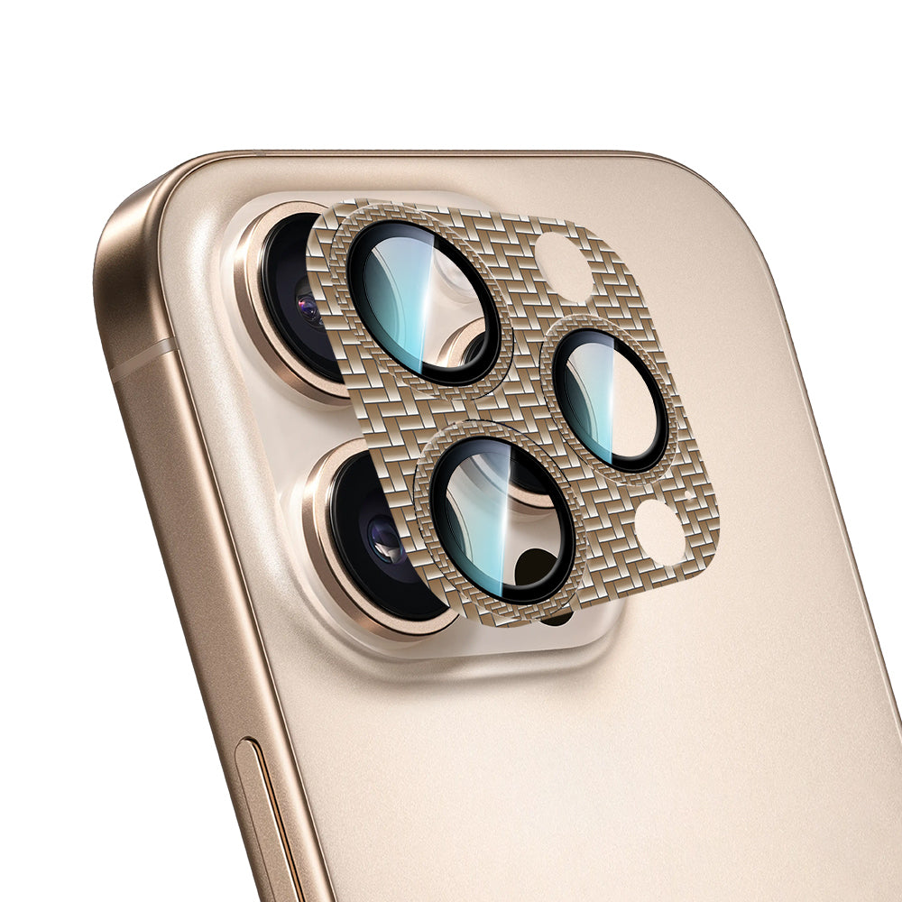 CaseWorld Karbon Fiber Serisi iPhone 16 Pro Max Anti Reflective Ultra Clear Full Kamera Lens Koruyucu