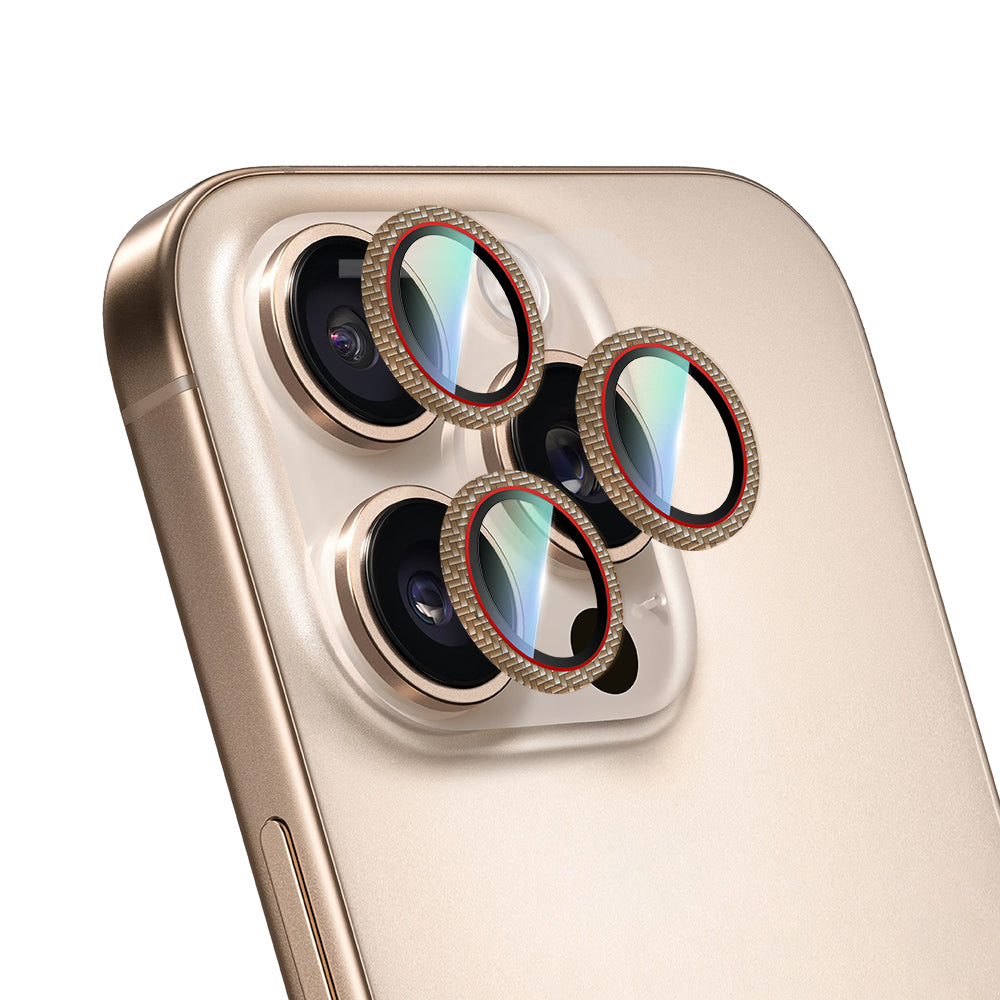 CaseWorld Karbon Fiber Serisi iPhone 16 Pro Max Anti Reflective Ultra Clear Kamera Lens Koruyucu