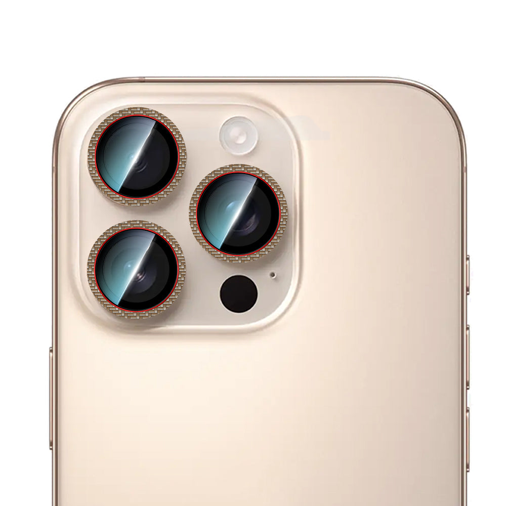 CaseWorld Karbon Fiber Serisi iPhone 16 Pro Max Anti Reflective Ultra Clear Kamera Lens Koruyucu