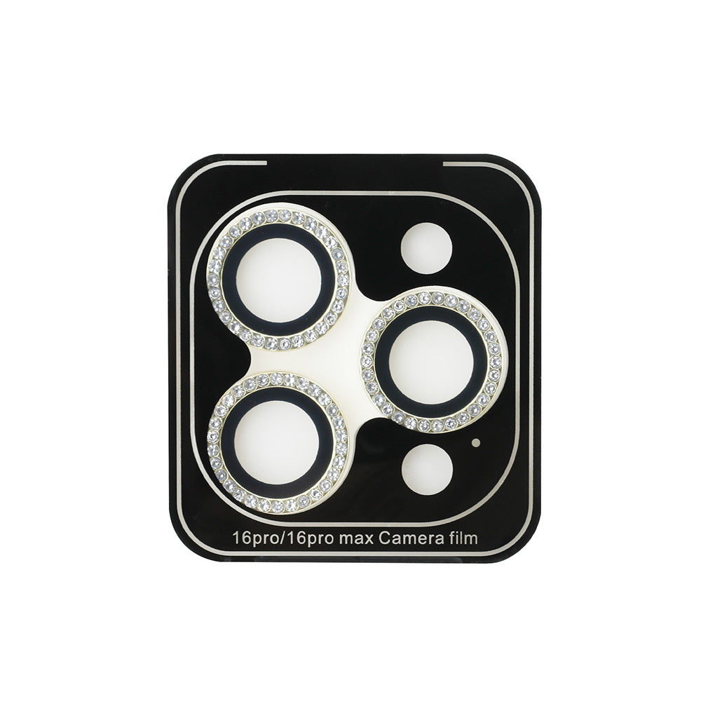 Guess iPhone 16 Pro Max Orjinal Lisanslı Rhinestone Ekran Koruyucu + Lens Koruyucu 2in1 Aksesuar Seti