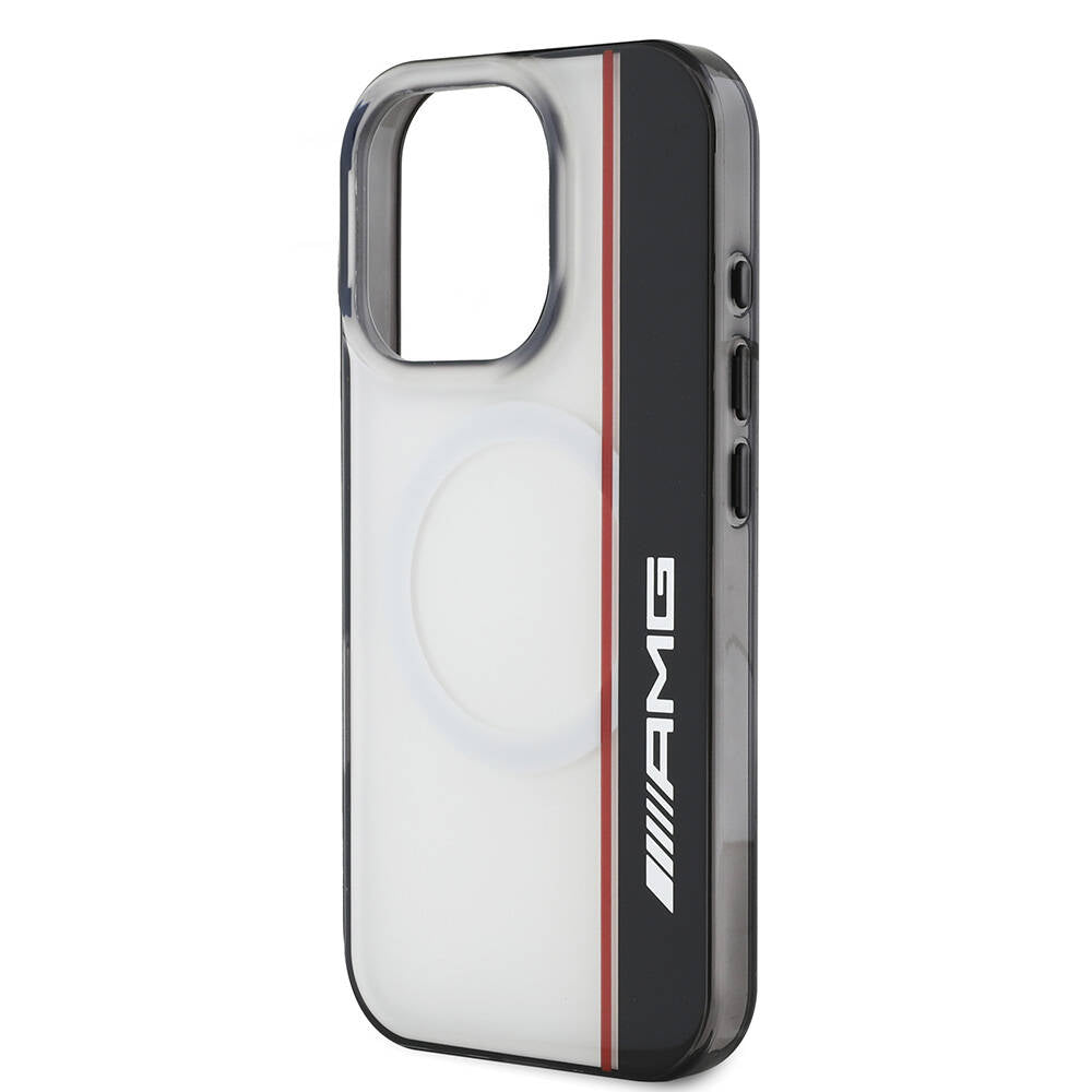AMG iPhone 16 Pro Max Orjinal Lisanslı M-safe Şarj Özellikli IML Baskı Logolu Çift Katmanlı Bow Lines Kılıf