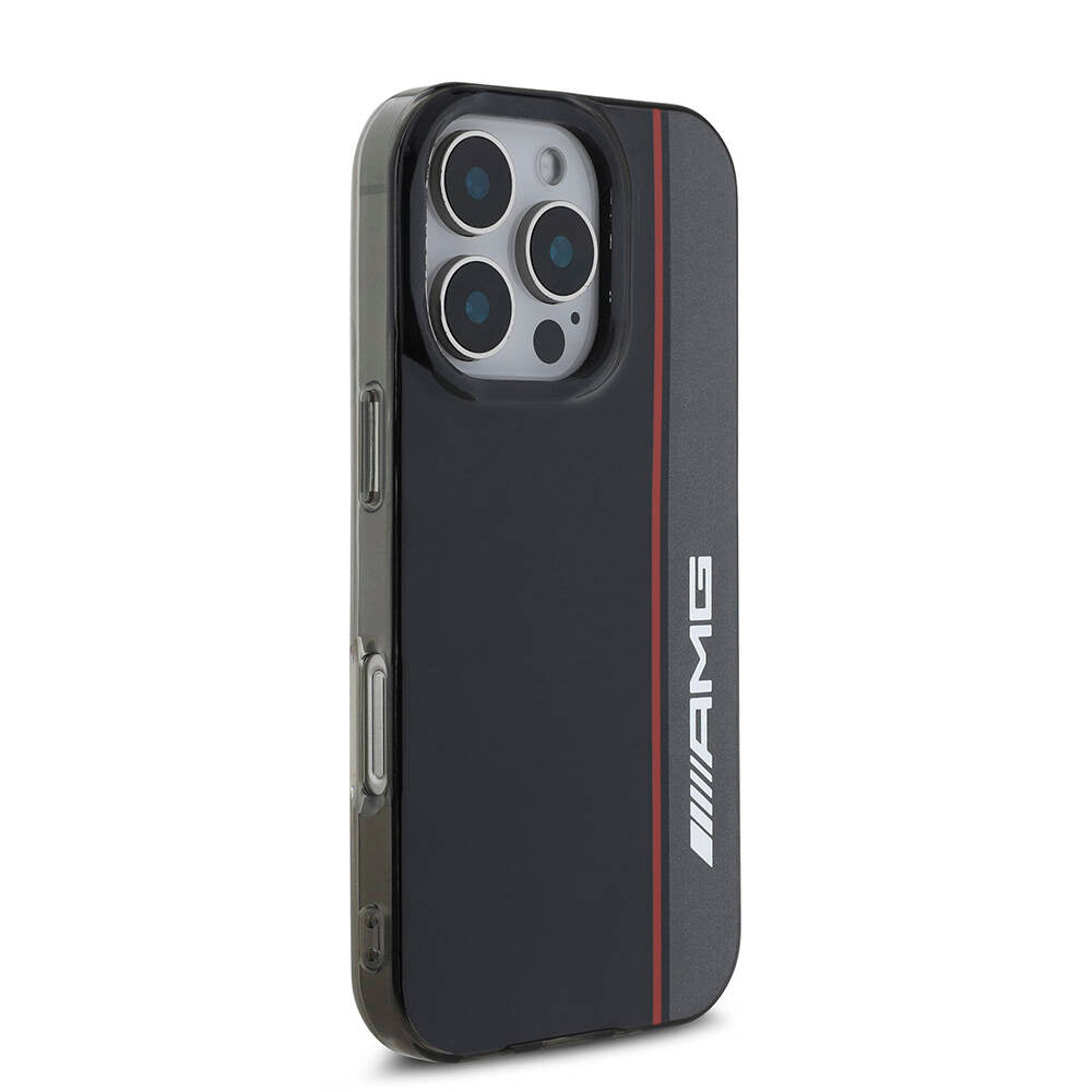 AMG iPhone 16 Pro Max Orjinal Lisanslı M-safe Şarj Özellikli IML Baskı Logolu Çift Katmanlı Bow Lines Kılıf