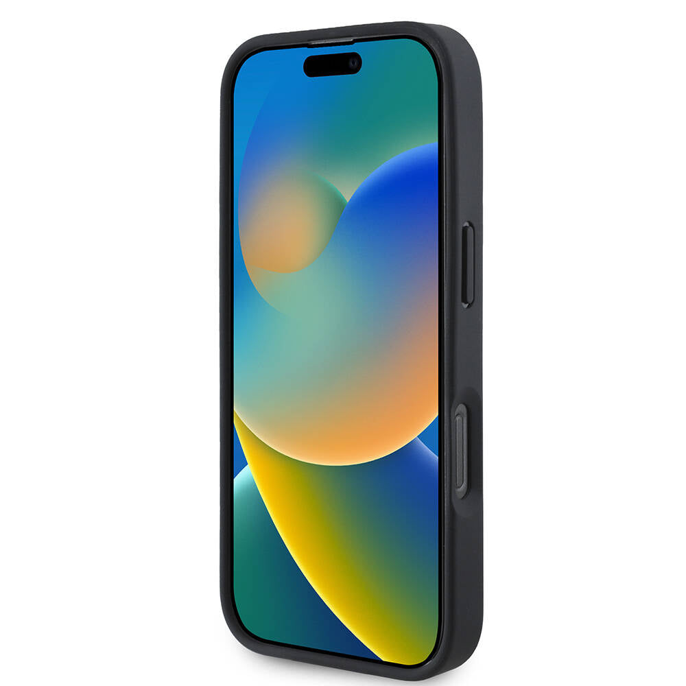 BMW iPhone 16 Pro Max Orjinal Lisanslı Magsafe Şarj Özellikli Metal Logolu Yarım Dokulu Circle Deri Telefon Kılıfı-5