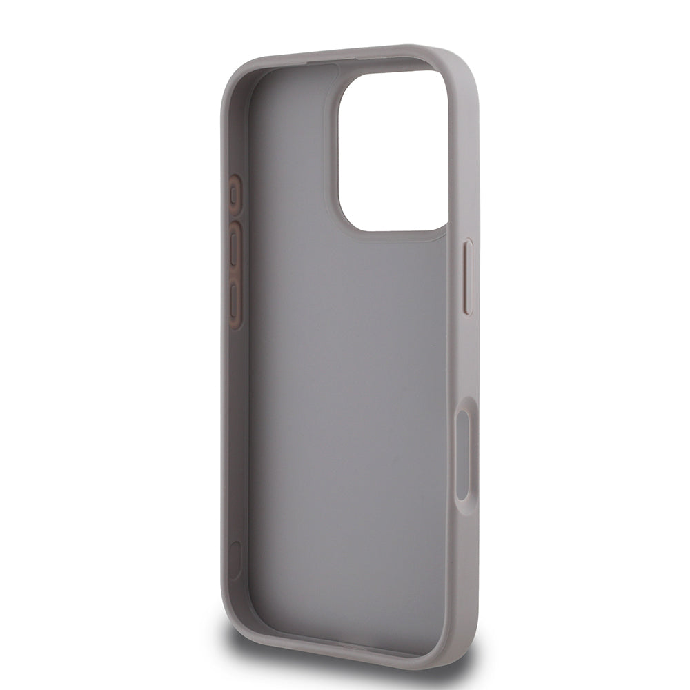 Guess iPhone 16 Pro Max Orjinal Lisanslı Gül Baskılı Büyük Metal Logo Dizaynlı Kılıf