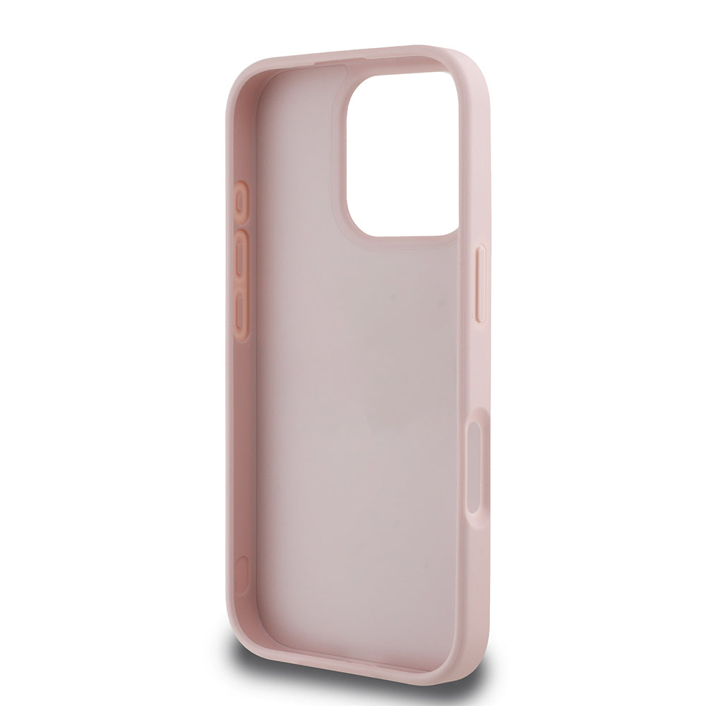 Guess iPhone 16 Pro Max Orjinal Lisanslı Gül Baskılı Büyük Metal Logo Dizaynlı Kılıf