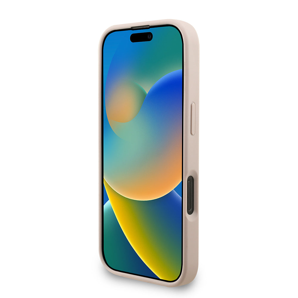 Guess iPhone 16 Pro Max Orjinal Lisanslı Magsafe PU Deri Bilek Askı İpli Yazı Logolu Telefon Kılıfı