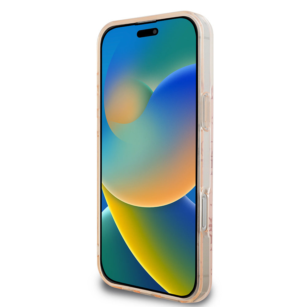 Guess iPhone 16 Pro Max Orjinal Lisanslı Magsafe Şarj Özellikli IML Baskılı Klasik Logolu 4G Desenli Telefon Kılıfı-5