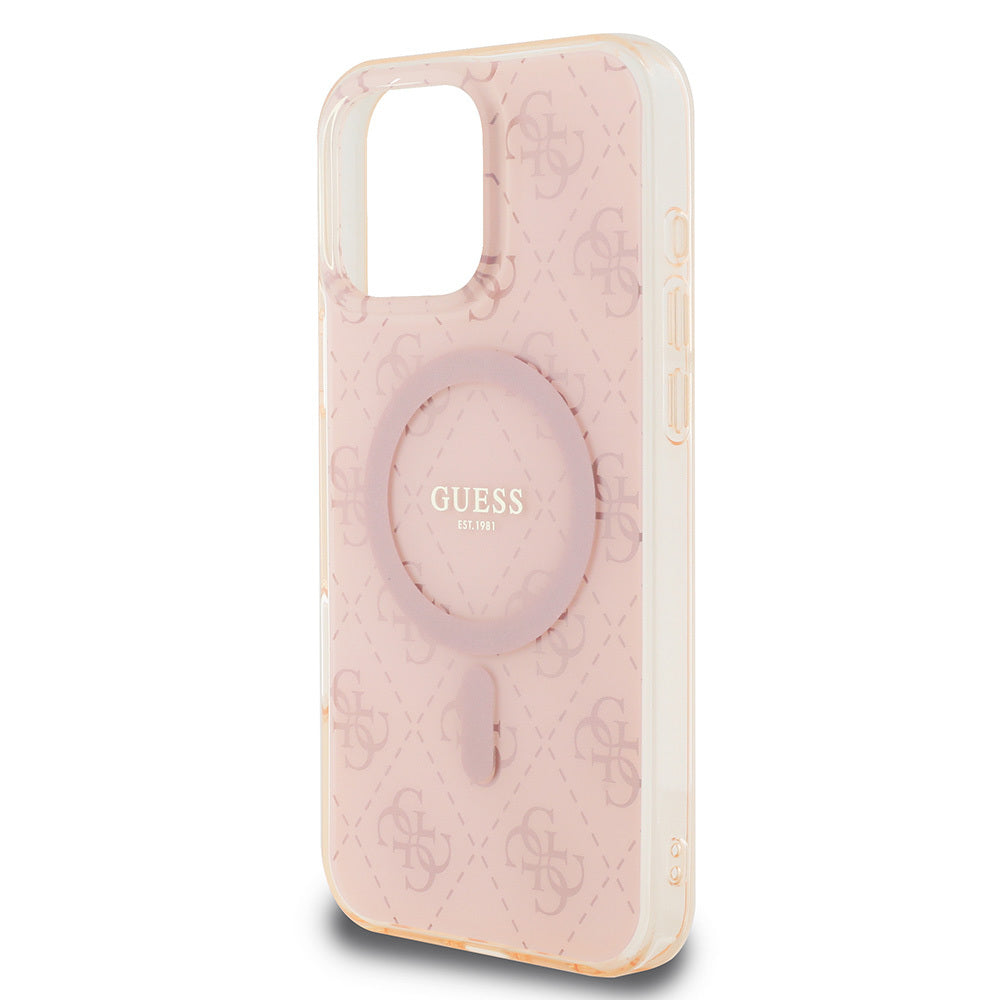 Guess iPhone 16 Pro Max Orjinal Lisanslı Magsafe Şarj Özellikli IML Baskılı Klasik Logolu 4G Desenli Telefon Kılıfı-6