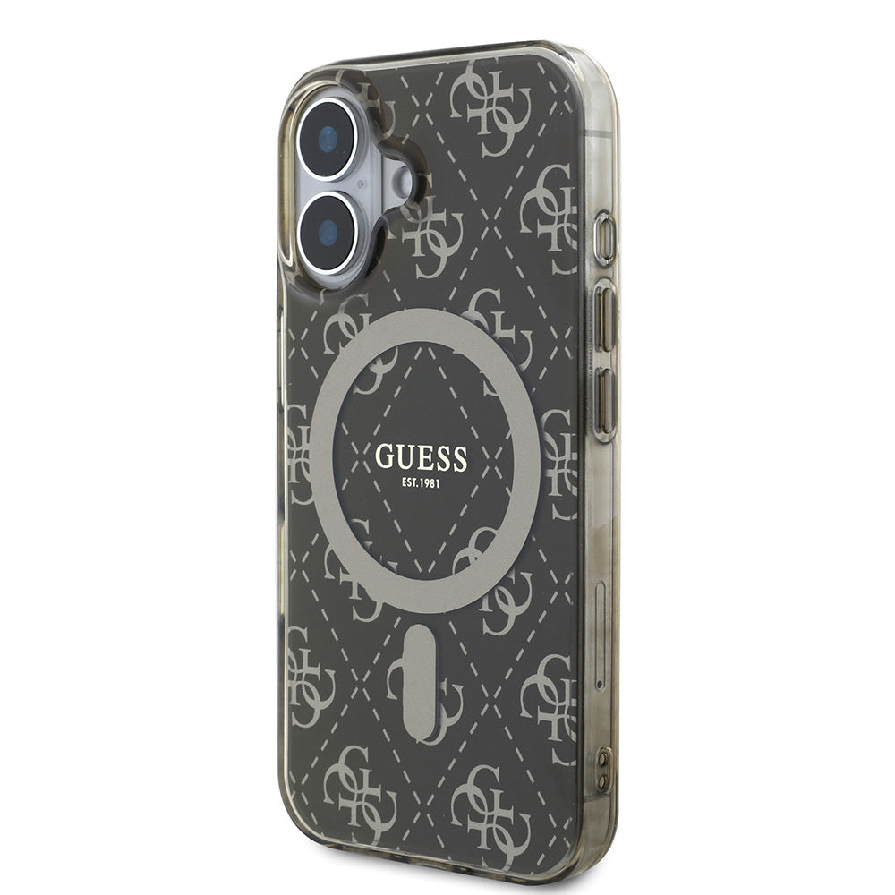 Guess iPhone 16 Pro Max Orjinal Lisanslı Magsafe Şarj Özellikli IML Baskılı Klasik Logolu 4G Desenli Telefon Kılıfı-10