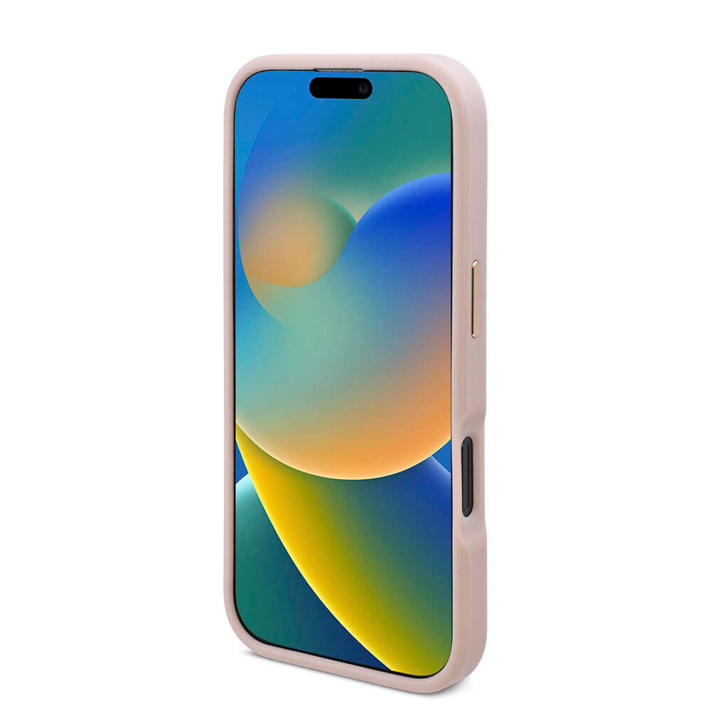 Guess iPhone 16 Pro Max Orjinal Lisanslı Magsafe Şarj Özellikli 4G Desenli PU Metal Plaka Klasik Logolu Telefon Kılıfı - 5