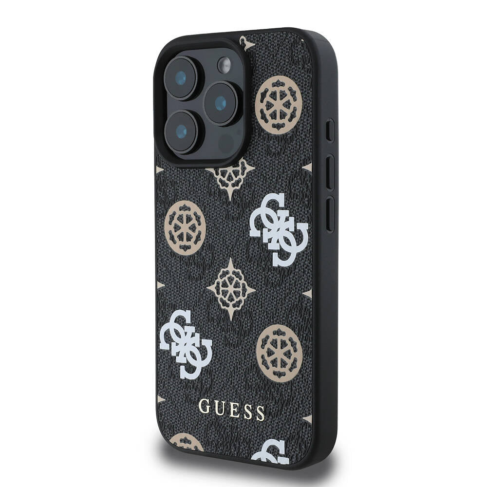 Guess iPhone 16 Pro Max Orjinal Lisanslı Magsafe Şarj Özellikli 4G Desenli Yazı Logolu Peony Telefon Kılıfı - 2