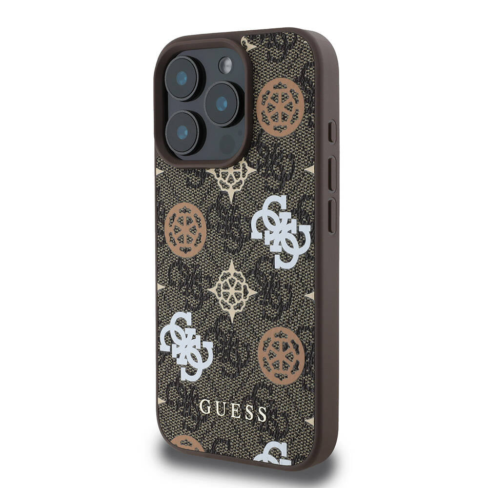 Guess iPhone 16 Pro Max Orjinal Lisanslı Magsafe Şarj Özellikli 4G Desenli Yazı Logolu Peony Telefon Kılıfı - 9