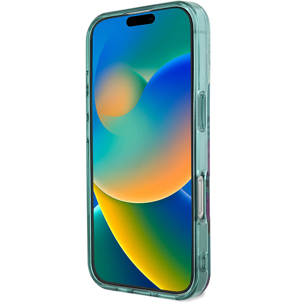 Guess iPhone 16 Pro Max Orjinal Lisanslı M-safe Şarj Özellikli Flower Tone On Tone Ring Kılıf